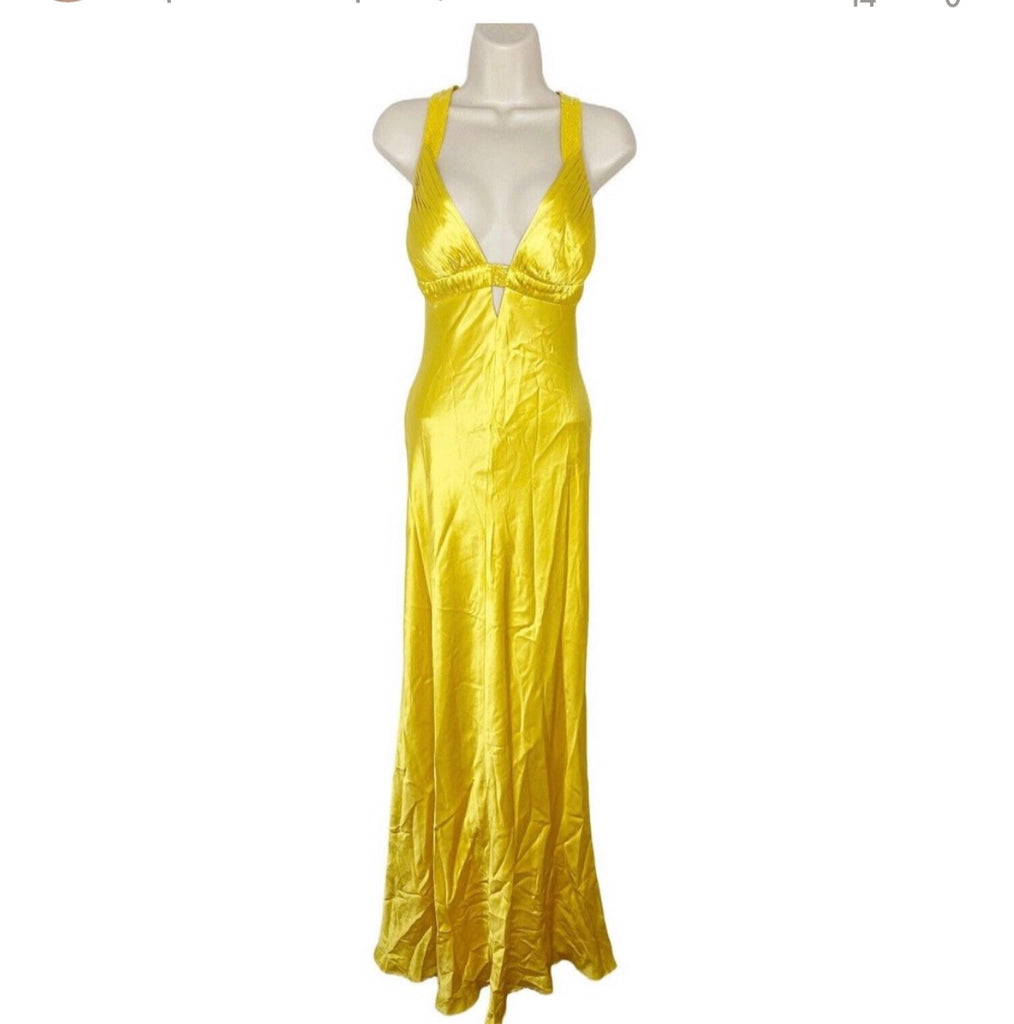 Vintage Yellow Cache Silk Dress