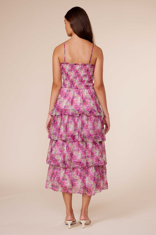 Back View - Hyacinth Tiered Dress