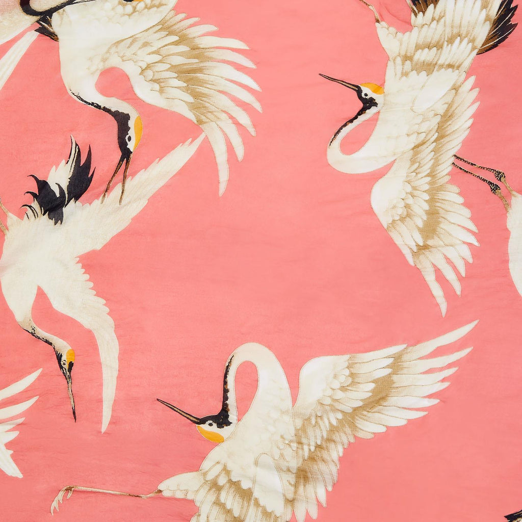 Peony Pink Heron Print Pattern