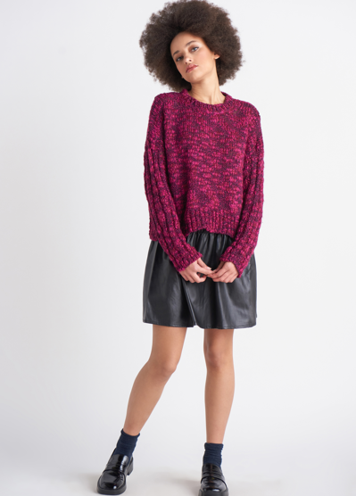 Berry Chunky Knit Sweater