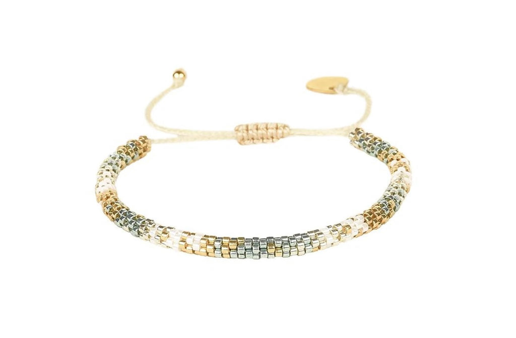 Handmade Beaded Hoopys Bracelet Turquoise/Gold