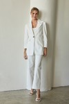White Renata Contrast Blazer
