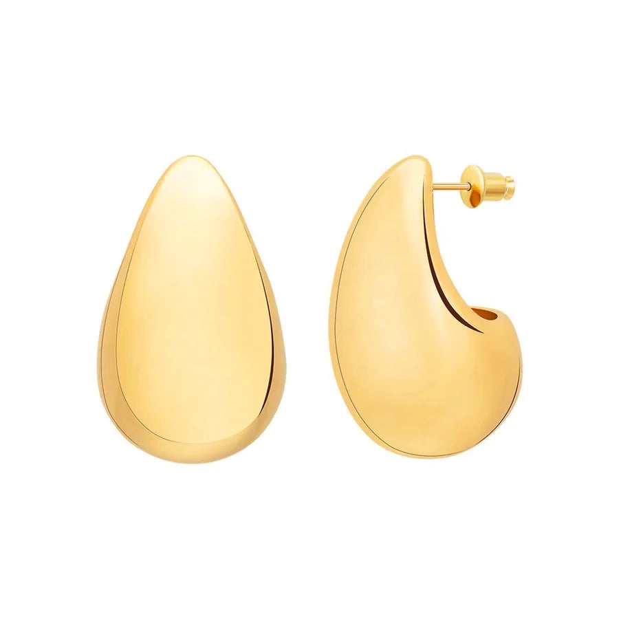 Gold Raindrop Statement Earrings
