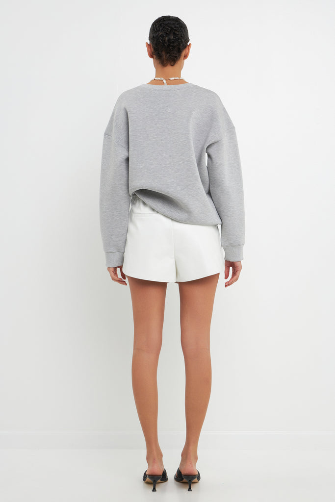 Back View - Light Heather Grey Loungewear Sweatshirt