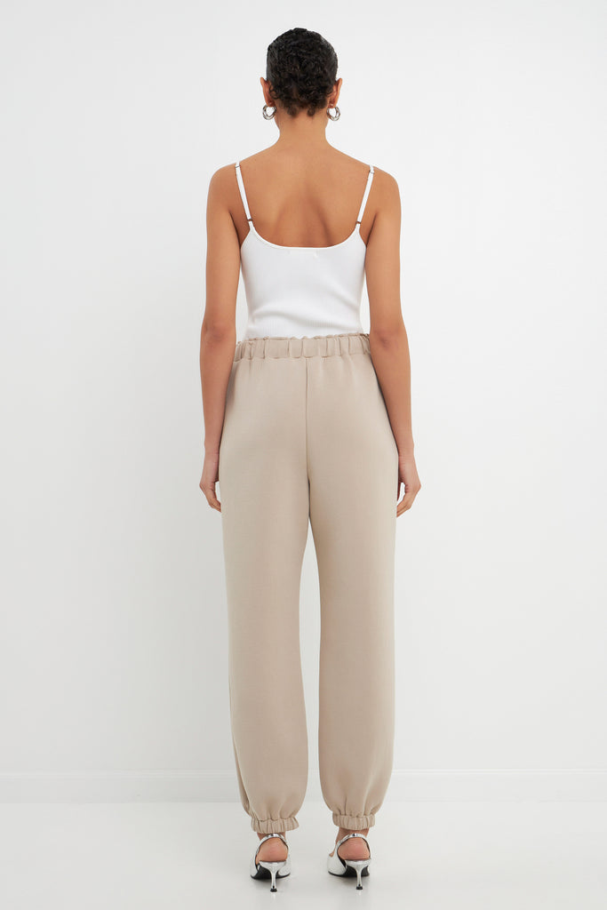 Back View - Taupe Loungewear Pants