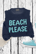 Beach Please Crew Indigo/Aqua outfit