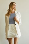 White Genaviv Denim Skirt