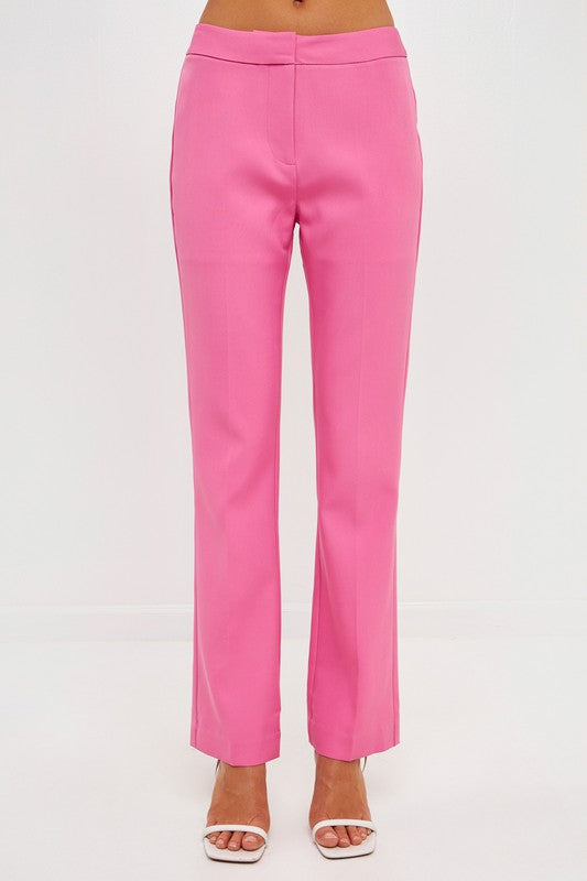 Pink Low Rise Pants