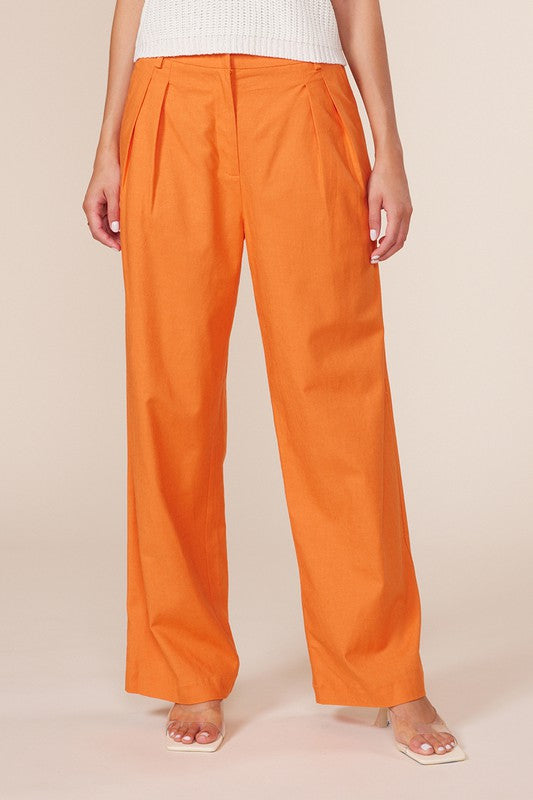 Hailey Orange Pant with top and sandals