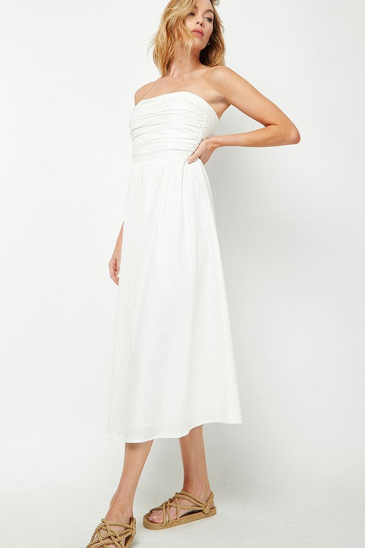 Off White Tube Maxi Dress