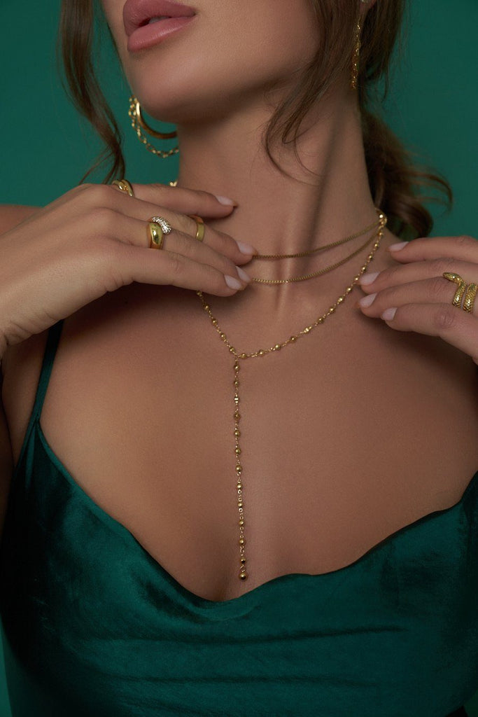 Gold Lariat necklace