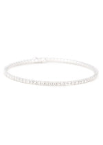 Clear CZ Bangle White Gold Finish