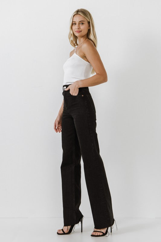 White One Shoulder Knit Tank with Pants