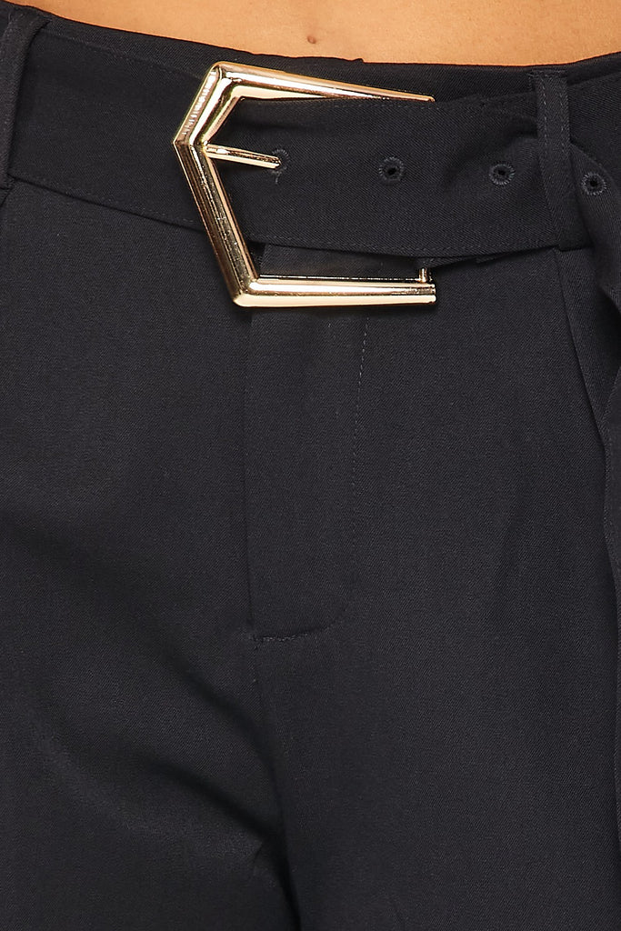 Black Trouser with Belt Buckle