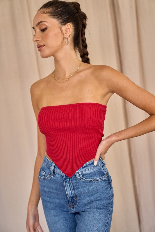 Red Scarf Top