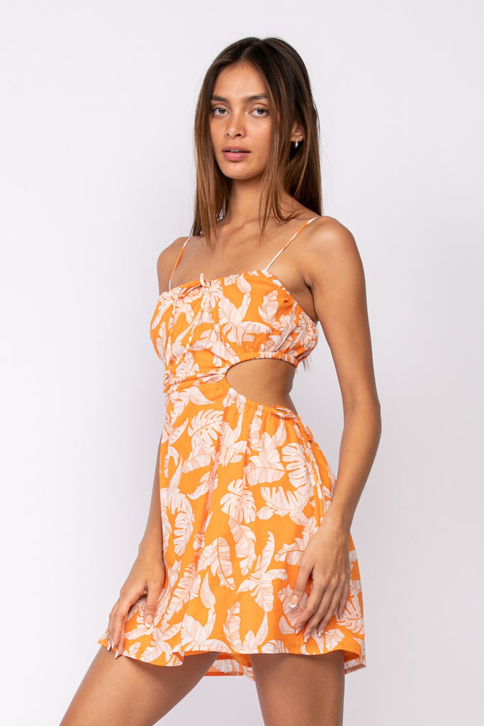 Orange Floral Sadie Dress