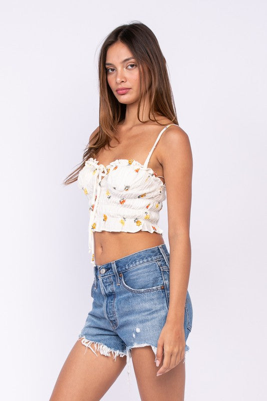 Side View - Joy Floral Top