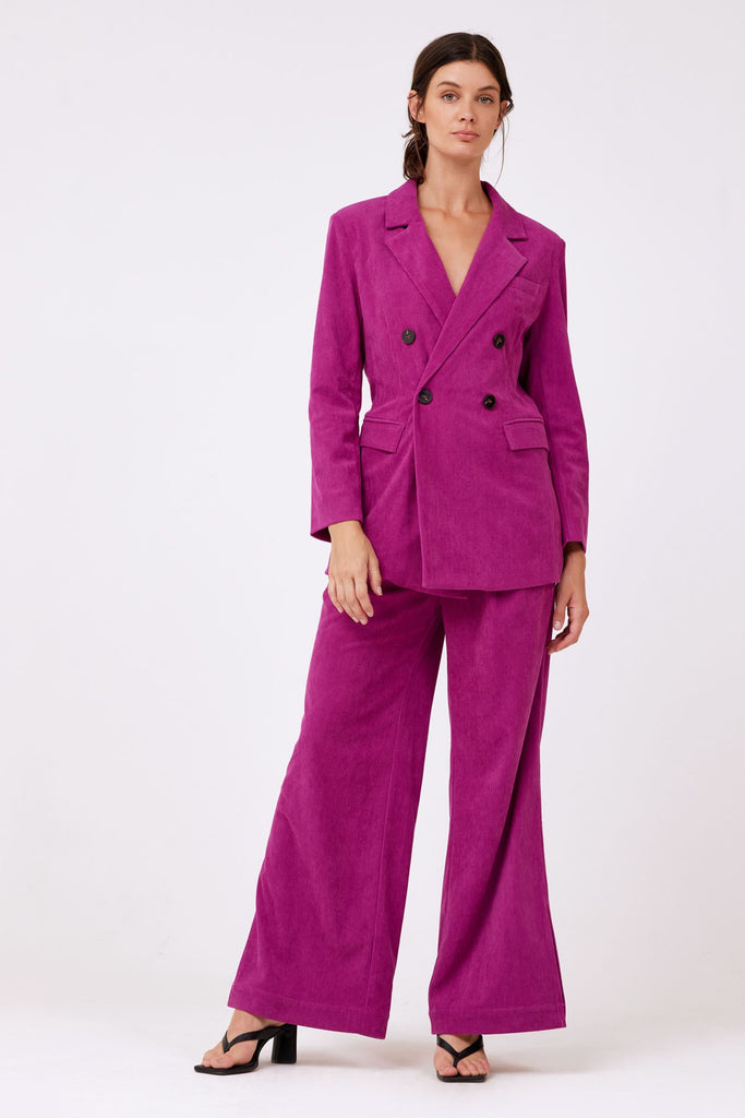 Magenta Corduroy Blazer