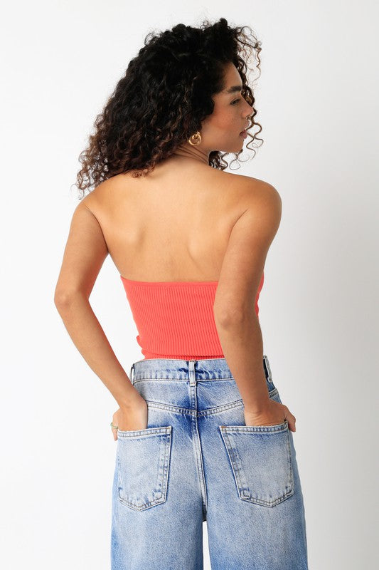 Back View - Nelly Tangerine Top