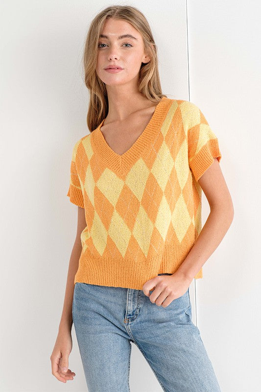 Orange Triangle Sweater