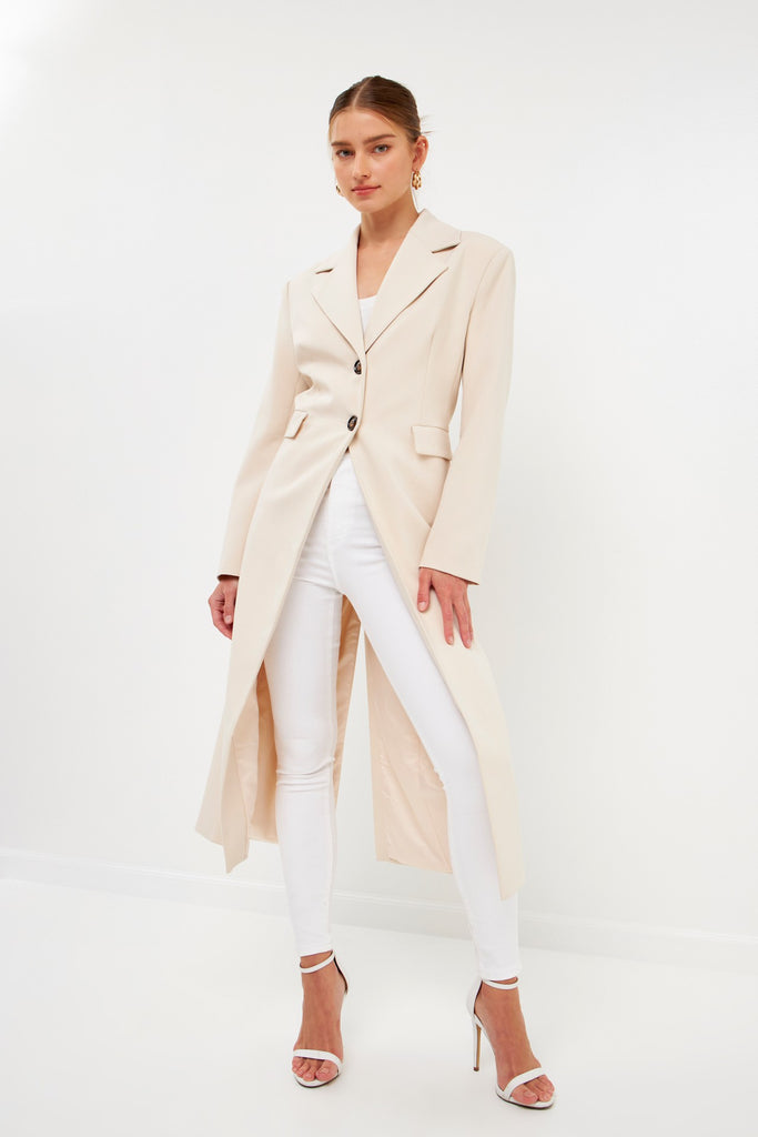 Cream Long Blazer