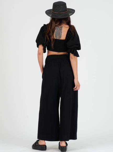 back view - Black Emilie Dream Pant
