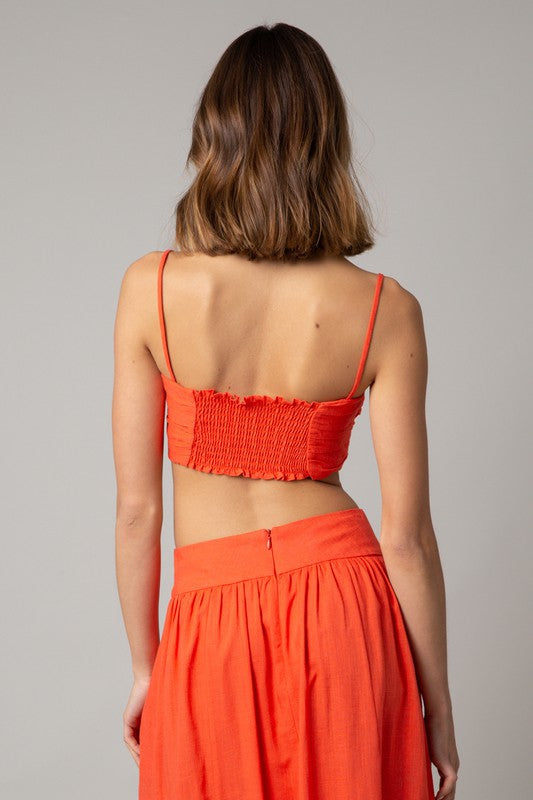 Back View - Orange Sally Top