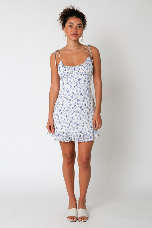 Venice Ivory Navy Dress