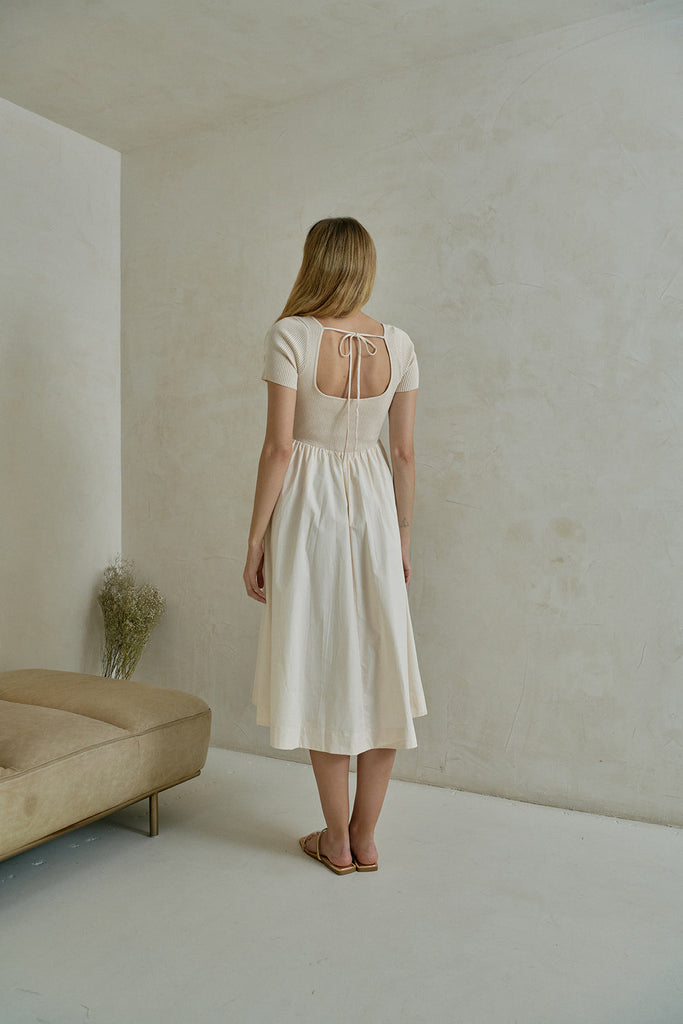back view -  Reese Nude Knit Dress
