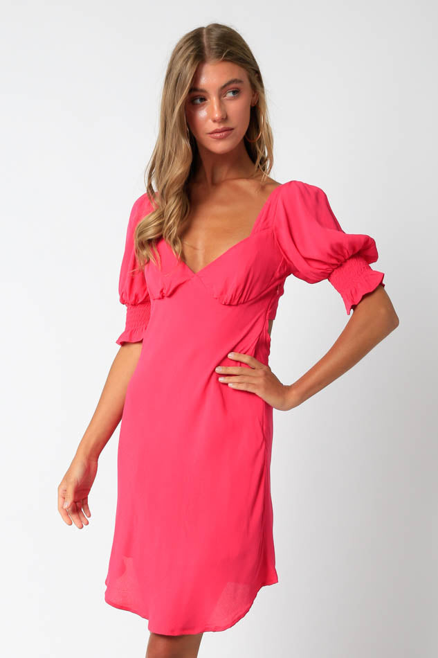 Fuschia Edina Mini Dress