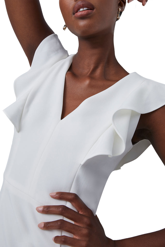 White Whisper Ruffle Sleeves
