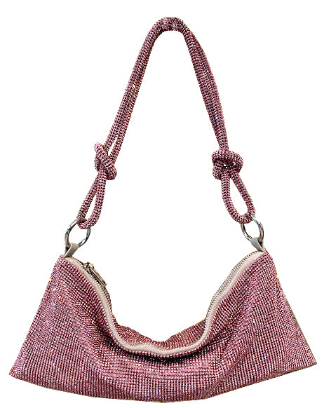 Pink Crystal Slouchy Purse
