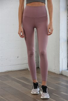 Vintage Mauve High Waist Biker Length Active Leggings