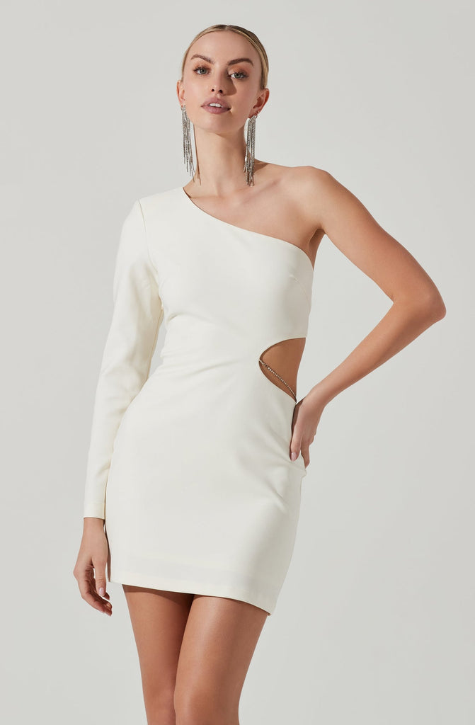 White Lavinia Dress on Model