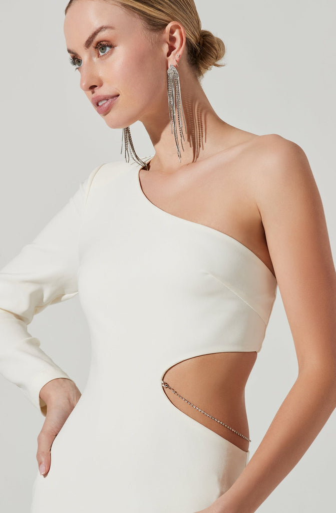 Close View - White Lavinia Dress