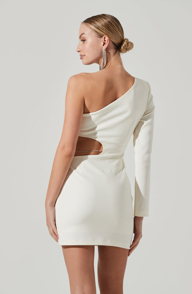 Back View - White Lavinia Dress
