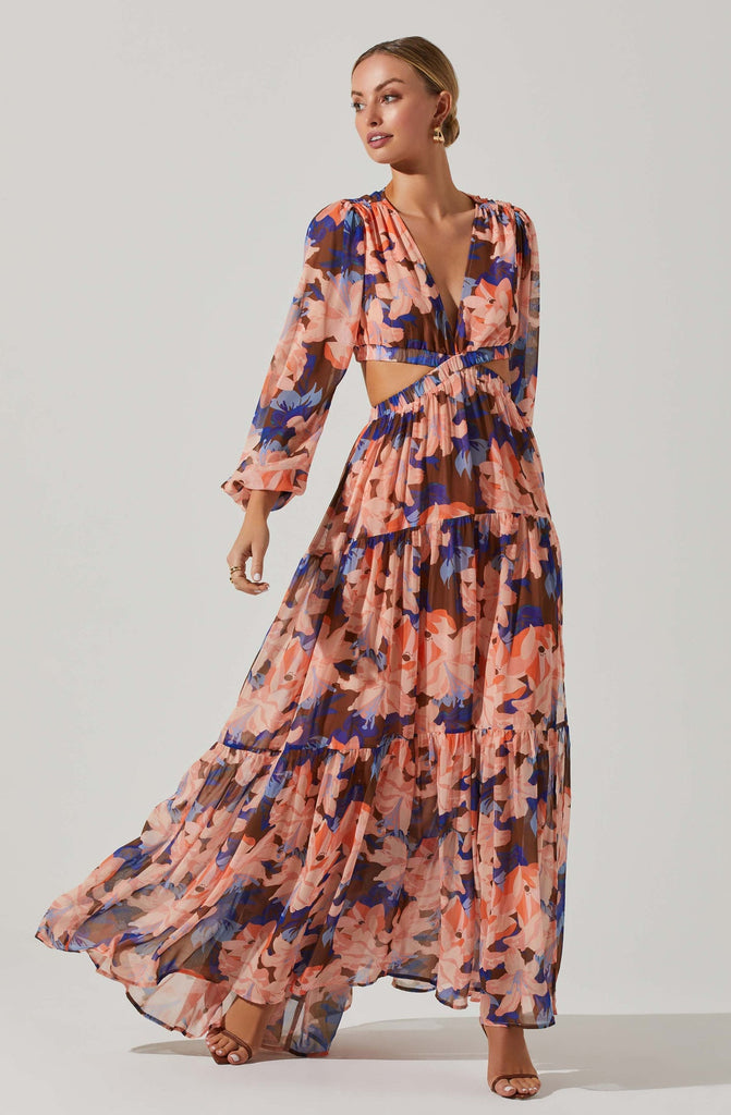 Full View - Lively Floral Maxi Dress