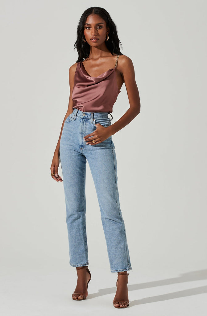 Mauve Larisa Top with Jeans
