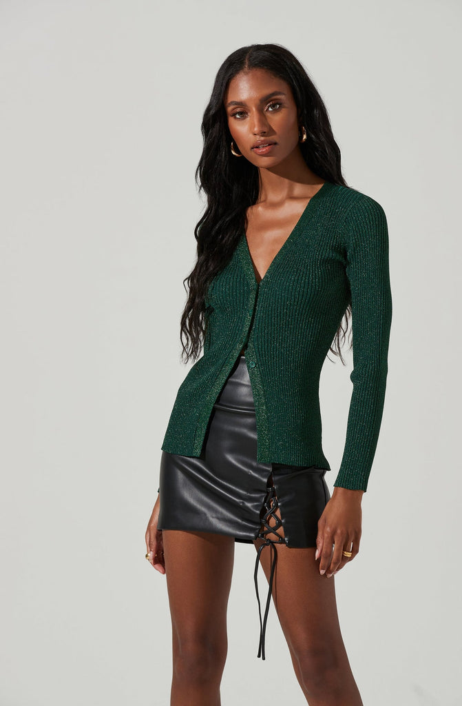 Metallic Green Maude Sweater