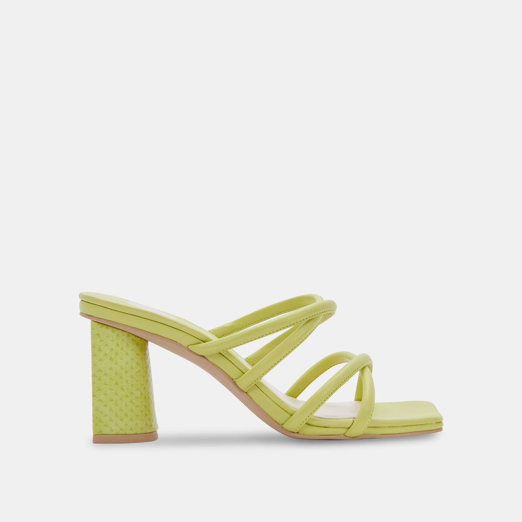 Patsi Light Green Leather Heel