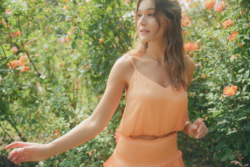 Silky Amore Top in Tangerine