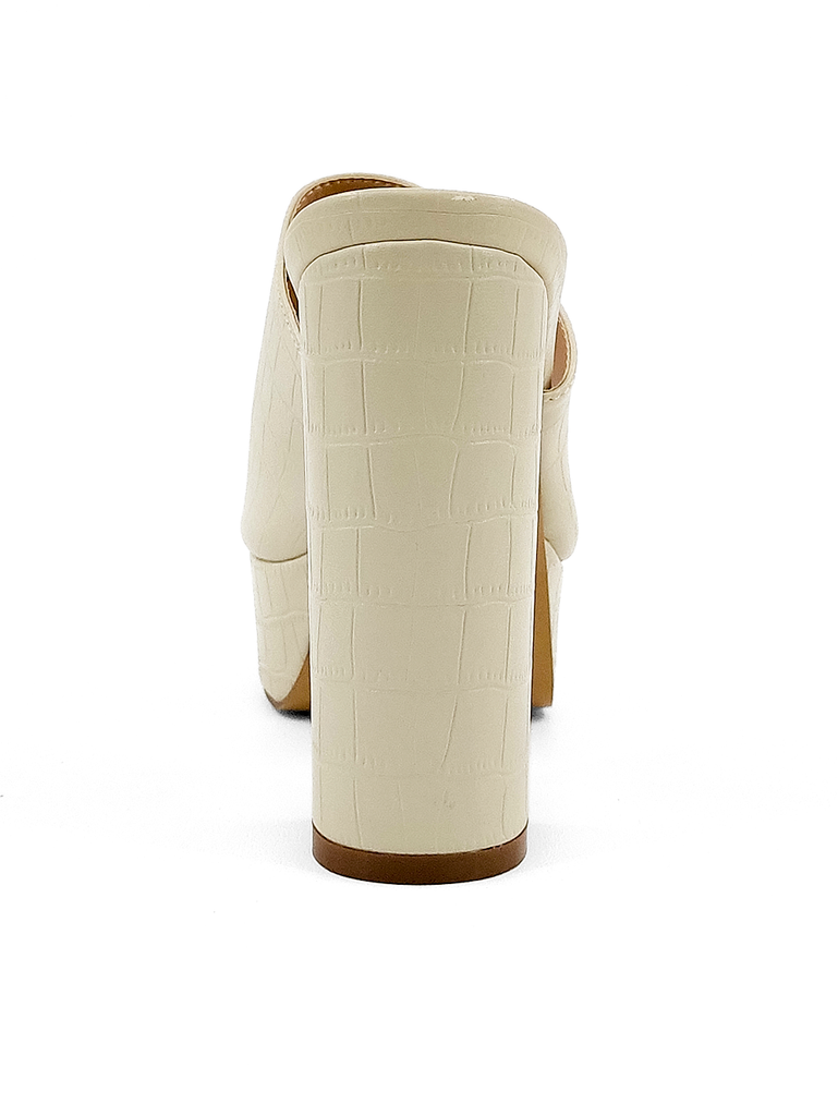 Back View - Bone Edna Heel