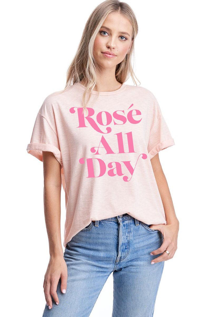 Peach T-shirt Rose All Day