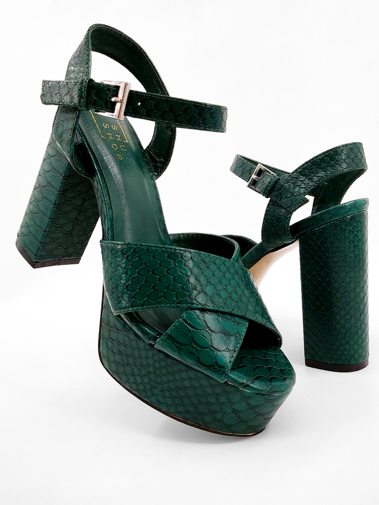 Green Eugenia Heel Shoes