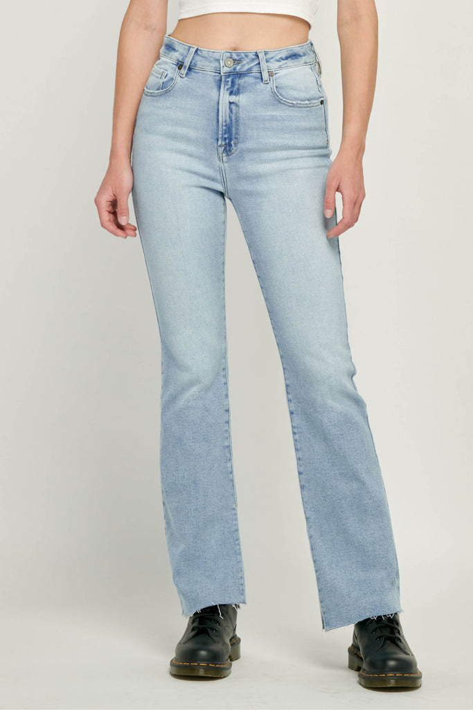 Ryan Light Wash Side Slit Bootcut Jeans