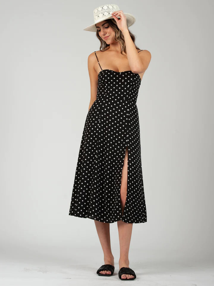 Black Dot DOTTI Dress with Hat