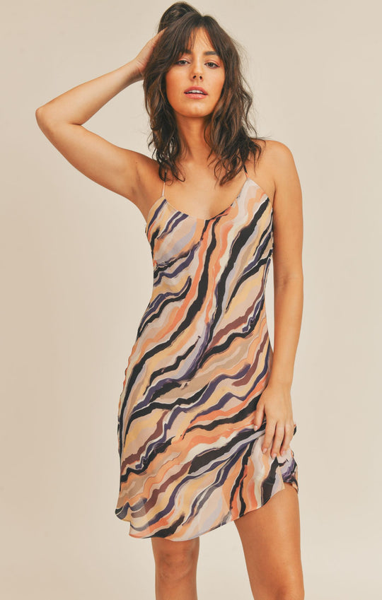 Vibe Check Cowl Back Mini Dress on Model