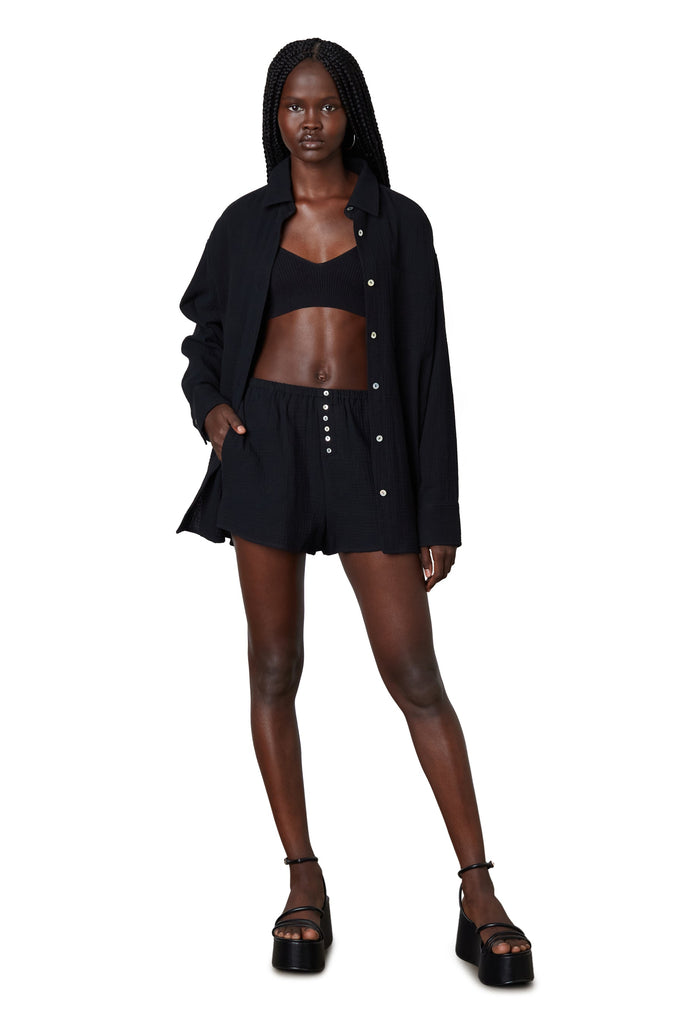 Black Gauze Short