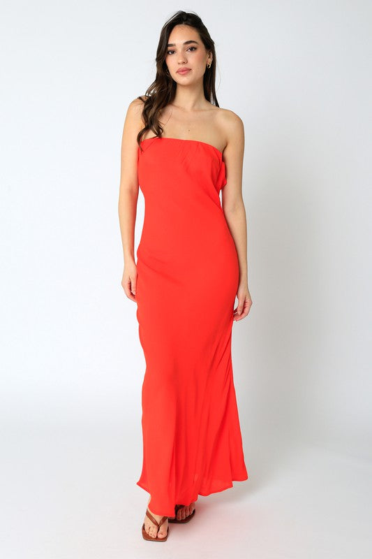 Orange Amina Maxi Dress