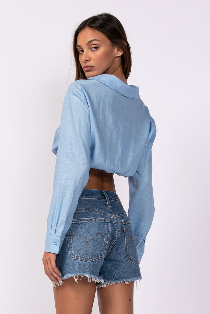 Back Side View - Lady Blue Top